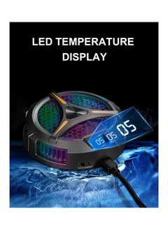 Excefore Steam Deck Fan Cooler, Semiconductor Heatsink Cooling with 7-Blade Fan / LED Temperature Display/ Two-Speed Fan Settings/ 7-Color Cycle, Magnetic Cooler for Steam Deck, Laptop,iPad  - Image 4