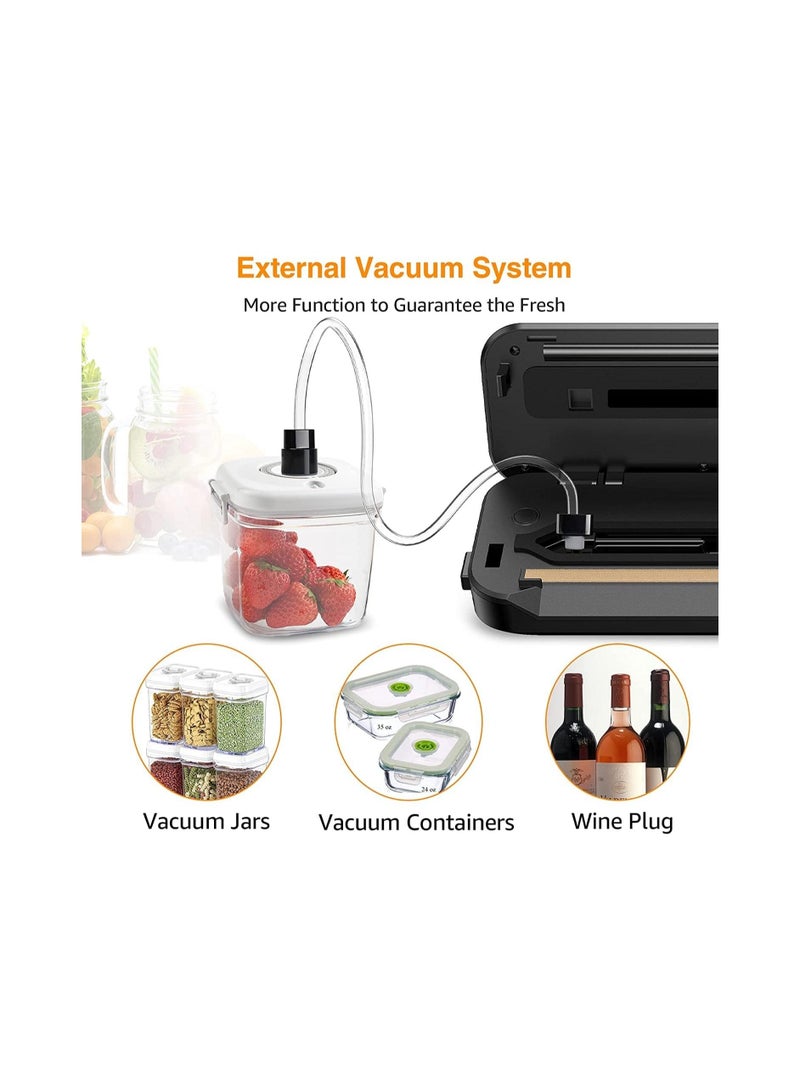 Cool Baby Vacuum Packer Sealing Machine With Sstarter Automatic Vacuum Sstainless Steel Sealing Mmachine For Food Preservation Method Dry and Wet sealing Mode Built-In Tools  - Image 4