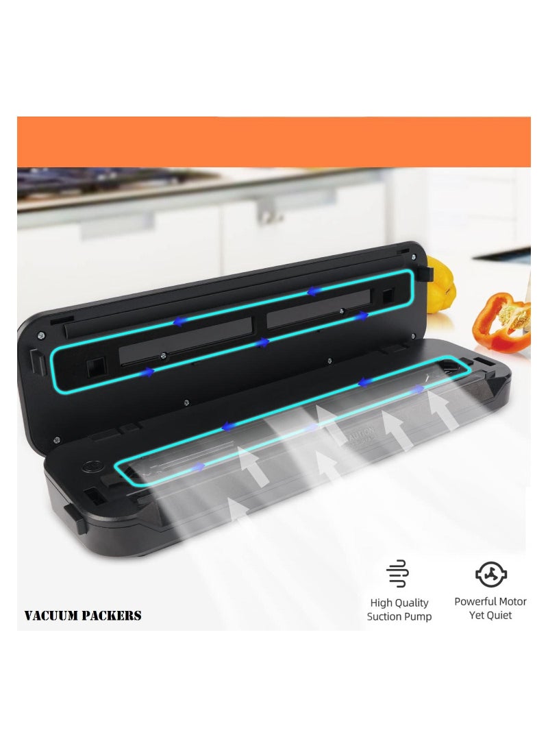 Cool Baby Vacuum Packer Sealing Machine With Sstarter Automatic Vacuum Sstainless Steel Sealing Mmachine For Food Preservation Method Dry and Wet sealing Mode Built-In Tools  - Image 2