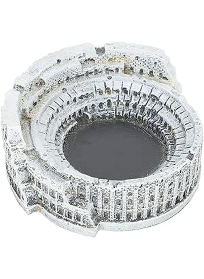 Luxshiny Nordic Vintage Round Ashtray Indoor Desktop Ash Holder Smooth Surface Easy Clean Decorative Roman Colosseum Centerpiece Gift For Home Office Bar - Image 1