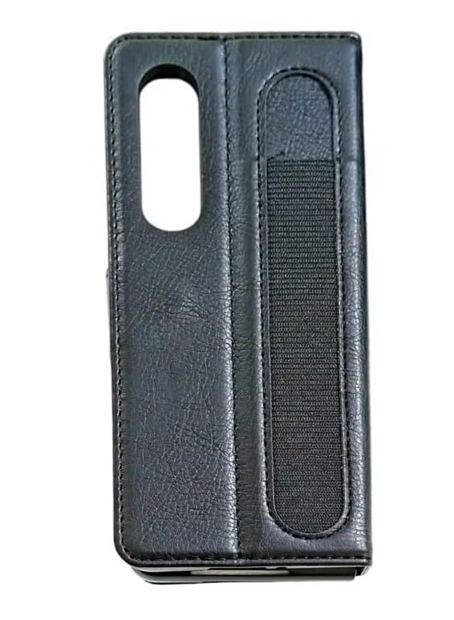 PROMASS Z Fold 5 Case, Leather Galaxy Z Fold 5 Wallet Case with Card Slot Flip Phone Magnetic Cover Compatible Blue - Image 2