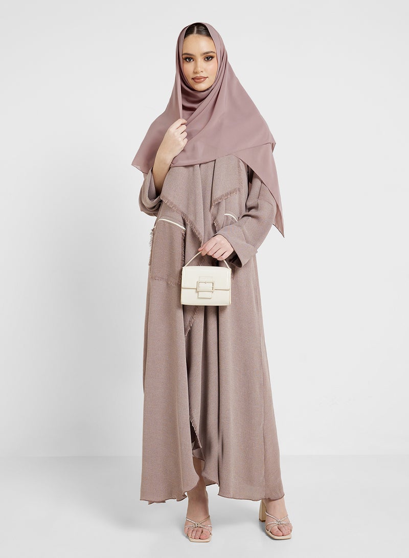 hayas closet V-Neck Pocket Detailed Flared Sleeve Abaya - Image 5