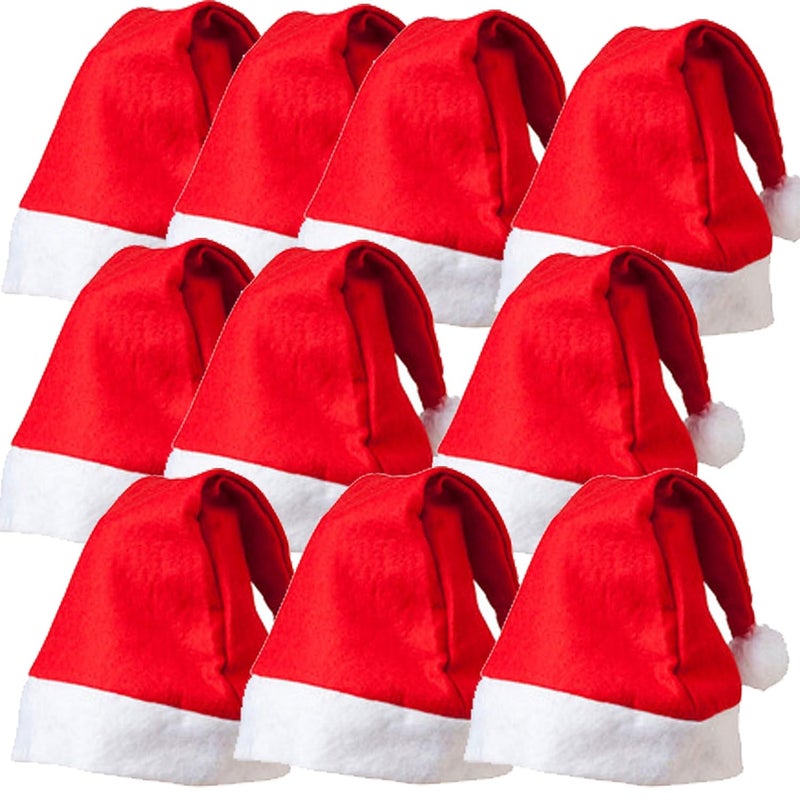 Evisha 15 Pcs Christmas Caps Santa Caps Charistmas caps For Tree Decoration XMass Caps Hats Santa Caps Santa Claus Caps - Image 2