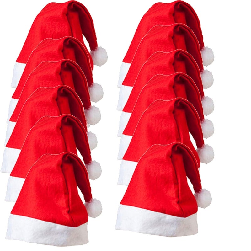 Evisha 15 Pcs Christmas Caps Santa Caps Charistmas caps For Tree Decoration XMass Caps Hats Santa Caps Santa Claus Caps - Image 3