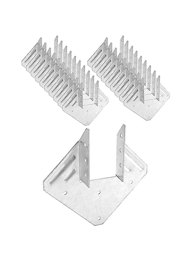 Arabest Galvanized 18-Gauge Hurricane Tie, 20 Pack Steel Connector for Roofing Trusses Wood Timber, Resist High Wind/ Earthquake Forces  - Image 1