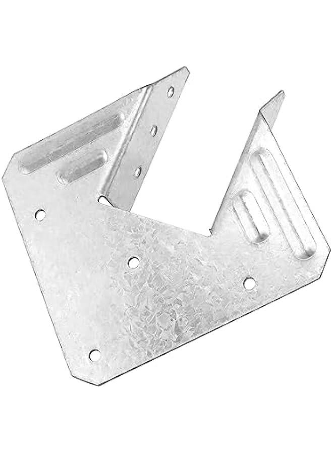 Arabest Galvanized 18-Gauge Hurricane Tie, 20 Pack Steel Connector for Roofing Trusses Wood Timber, Resist High Wind/ Earthquake Forces  - Image 4