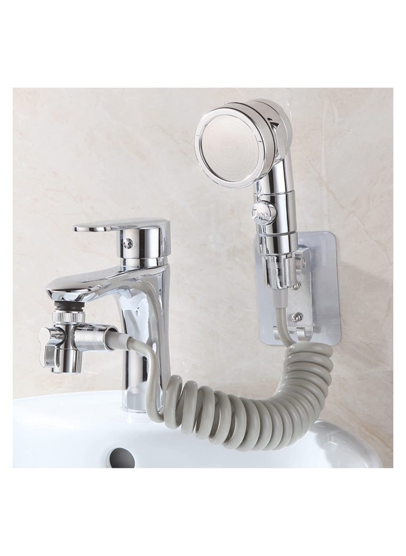 Generic External Shower Head for Washbasin Shower Head with Hose and Stand for Hair Washing or Cleaning Sink and Bidet  - Image 4