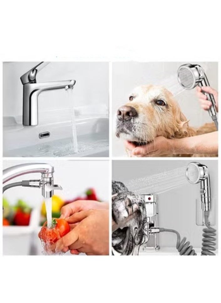 Generic External Shower Head for Washbasin Shower Head with Hose and Stand for Hair Washing or Cleaning Sink and Bidet  - Image 5
