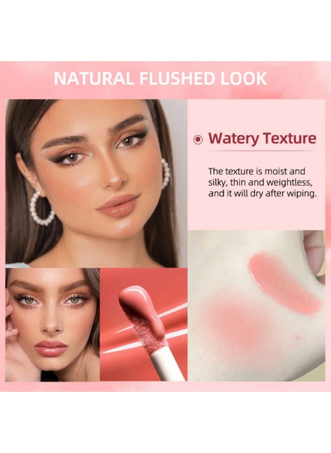 Beauty Searcher - Liquid Blush For Cheeks Lightweight Naturallooking Silky Smooth Creamy Formula Velvet Highly Pigmented Brightens Waterproof Longwearing Blush Makeup (04Apricot) - Image 1