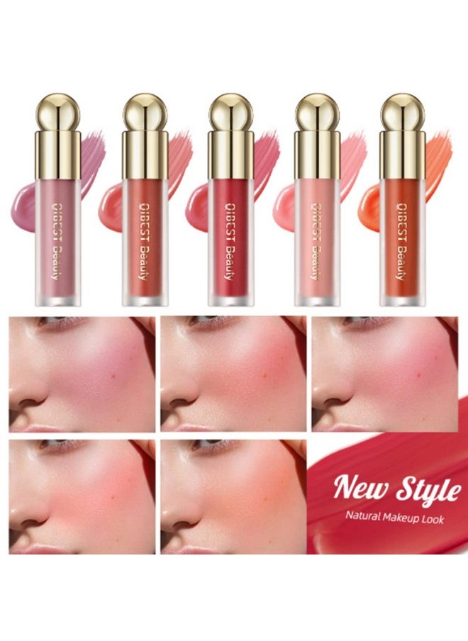 Beauty Searcher - Liquid Blush For Cheeks Lightweight Naturallooking Silky Smooth Creamy Formula Velvet Highly Pigmented Brightens Waterproof Longwearing Blush Makeup (04Apricot) - Image 1