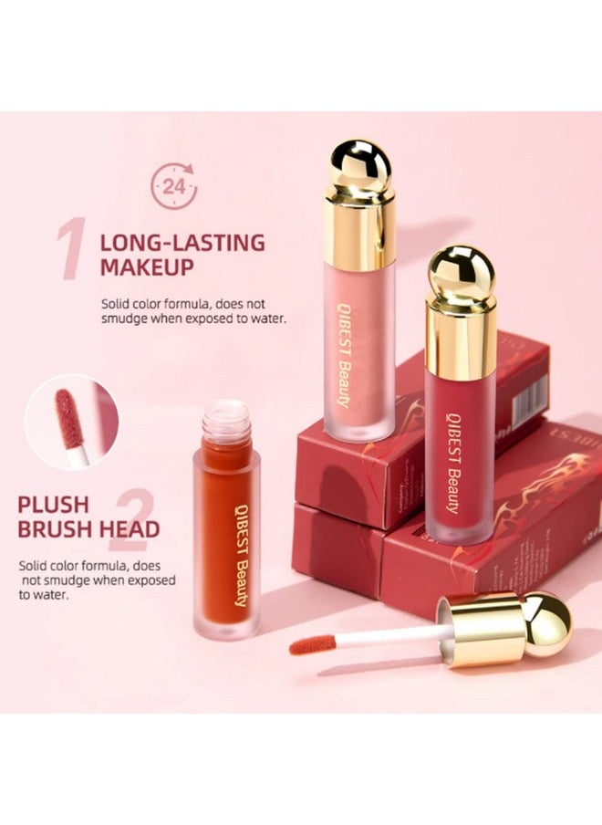 Beauty Searcher - Liquid Blush For Cheeks Lightweight Naturallooking Silky Smooth Creamy Formula Velvet Highly Pigmented Brightens Waterproof Longwearing Blush Makeup (04Apricot) - Image 1