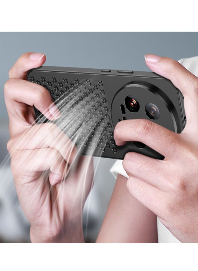 general Suitable for Xiaomi 14Ultra phone case, aluminum alloy honeycomb hole, game heat dissipation buckle anti-drop protective case - Image 2