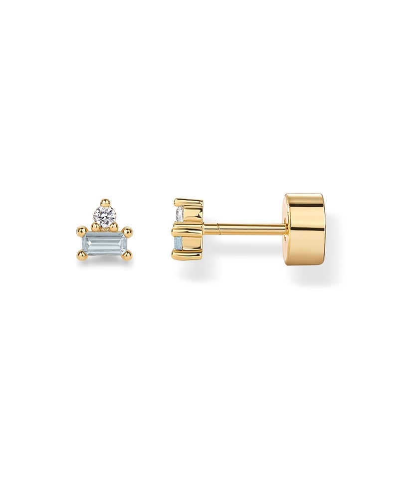 PAVOI 925 Sterling Silver Posts Colored Birthstone Flatback Stud Earrings - Image 1