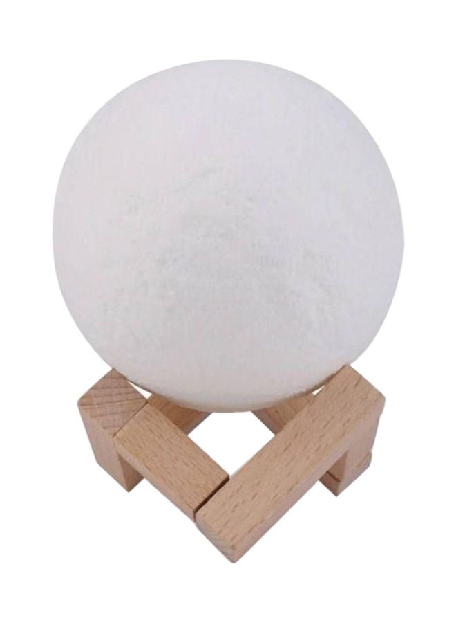 Loquat 3D USB LED Moon Lamp With Stand Beige/White 20cm - Image 1