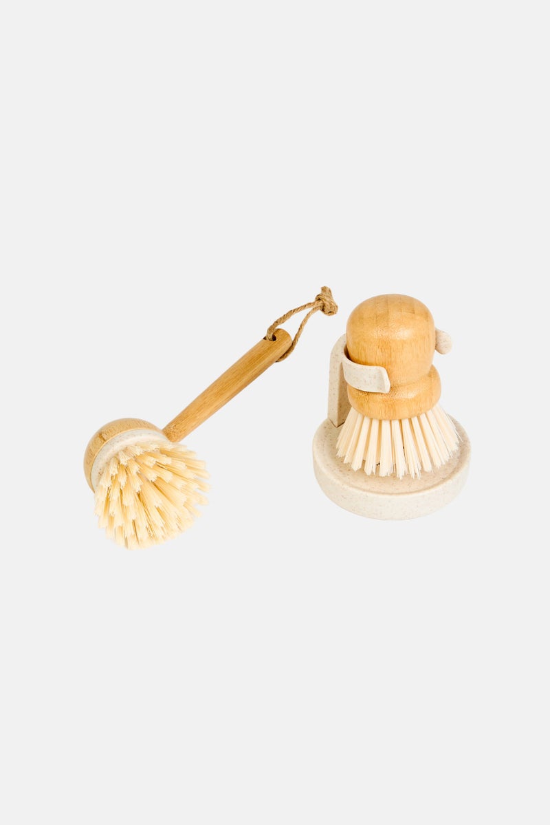 Bombay 3 Piece Wheat Straw Brush With Holder, Multicolor - Image 2