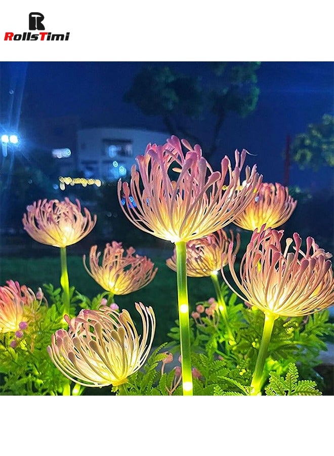 RollsTimi  2 Pack Solar Garden Lights, Solar Flowers Lights with Glowing Flowers & Stems, Upgraded Solar Panel, Outdoor Lights for Garden Decoration,Yard Decor - Image 3