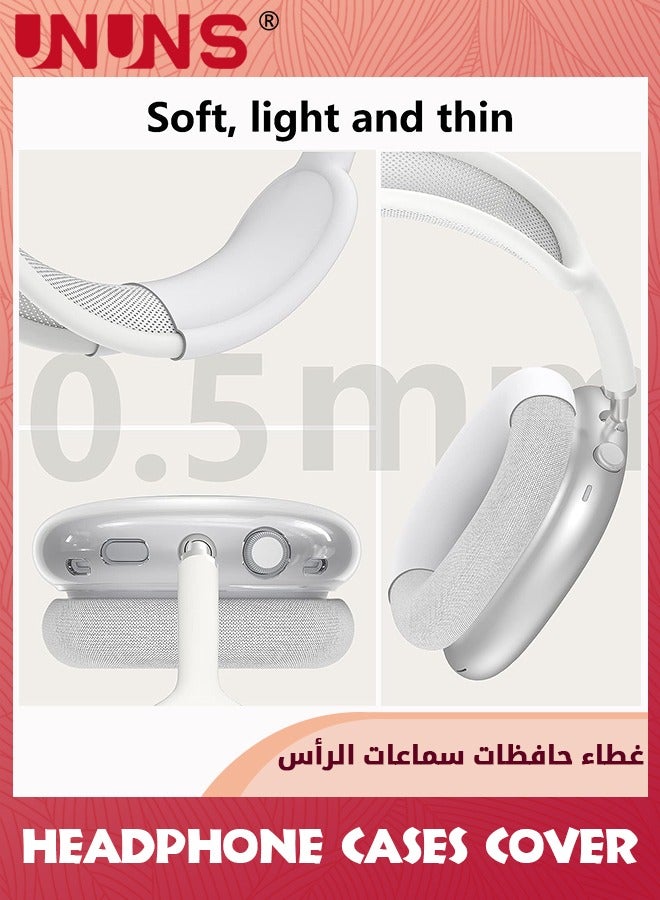UNUNS Case Cover For AirPods Max,Clear Soft TPU Case Anti-Scratch Protective Case,Transparent Accessories Protector Cover For Airpods Max Headphones,Clear  - Image 4