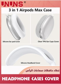 UNUNS Case Cover For AirPods Max,Clear Soft TPU Case Anti-Scratch Protective Case,Transparent Accessories Protector Cover For Airpods Max Headphones,Clear  - Image 2