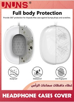 UNUNS Case Cover For AirPods Max,Clear Soft TPU Case Anti-Scratch Protective Case,Transparent Accessories Protector Cover For Airpods Max Headphones,Clear  - Image 3