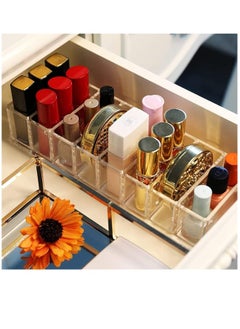 Generic Plastic Cable Management Box with 10 Wire Ties Clear Power Cord Organizer with 8 Compartments Electronics Organizer for Office Home Use Desk Accessories Storage for Stationery Supplies  - Image 1