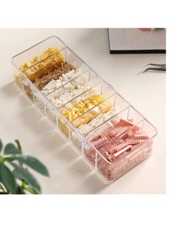Generic Plastic Cable Management Box with 10 Wire Ties Clear Power Cord Organizer with 8 Compartments Electronics Organizer for Office Home Use Desk Accessories Storage for Stationery Supplies  - Image 2