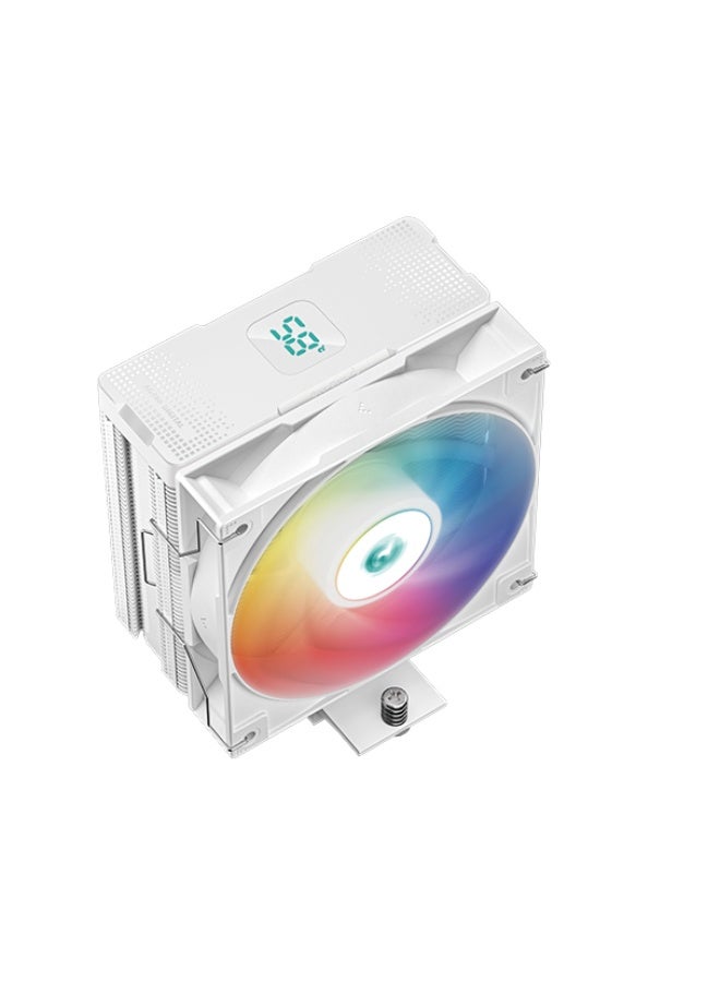 DEEPCOOL AG400 ARGB Digital White Air Cooler – High-Performance CPU Cooling, ARGB Lighting, Digital Display, Silent Operation, 4 Heat Pipes, PWM Fan - Image 2