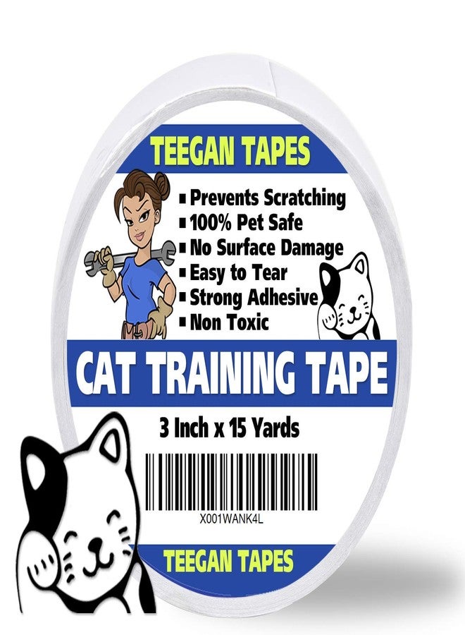 Gaffer Power Double Sided Sticky Cat Scratch Tape | Couch & Furniture Protector from Cats | Anti Cat Scratch Tape for Carpet & Upholstery | 3 Inch x 15 Yards | by Teegan Tapes - Image 1