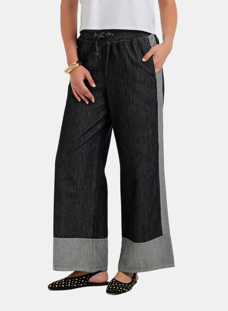 Carina Two-Tone Denim Pants - Image 3
