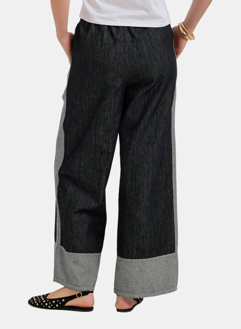 Carina Two-Tone Denim Pants - Image 4