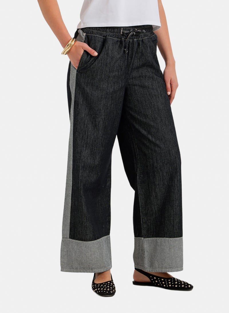 Carina Two-Tone Denim Pants - Image 2