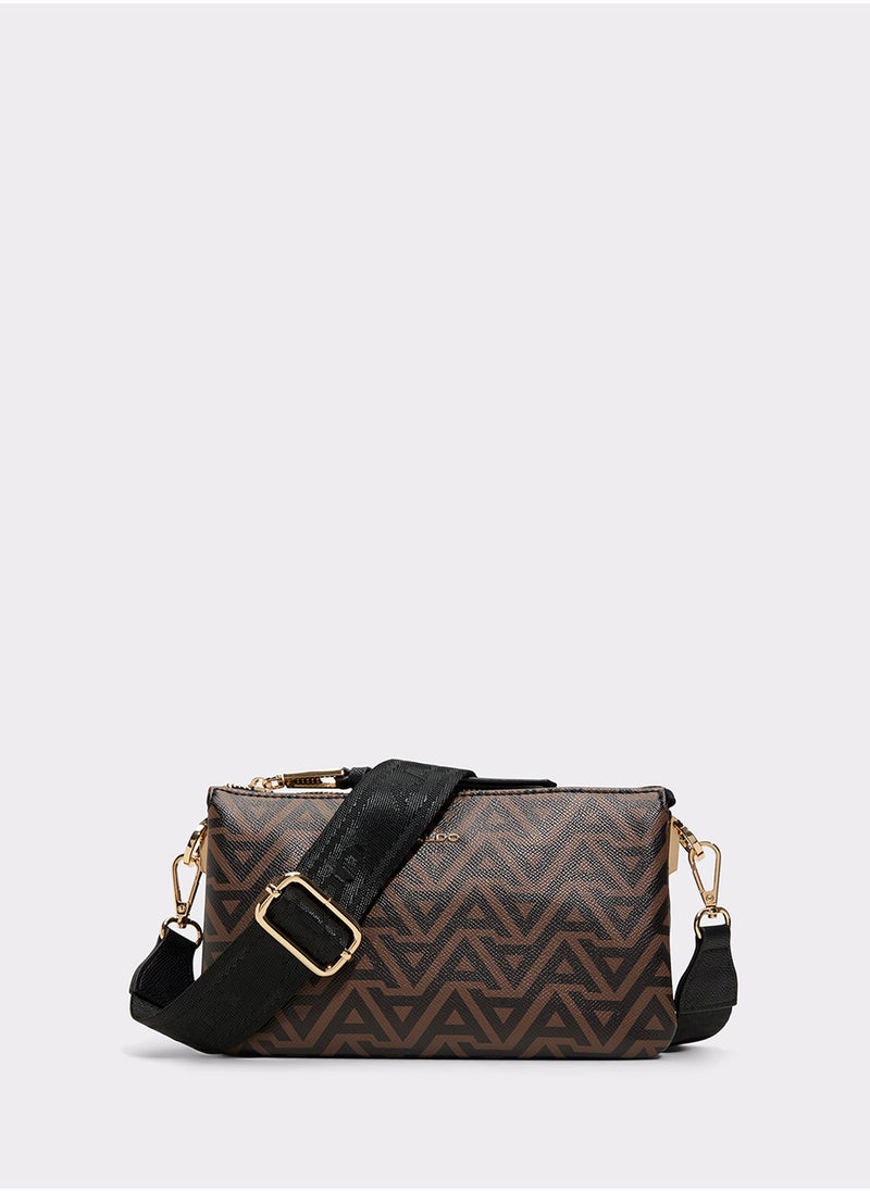 ALDO Zip Through Logo Print Crossbody  - Image 1