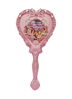 Flower Knows Midsummer Fairytales Hand Mirror Embossed Flower Hand Held Makeup Mirror-Milky Pink  - Image 1
