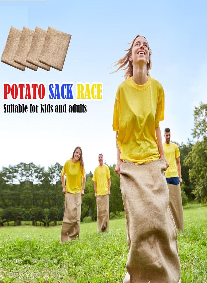 Charniol 12 Pieces Potato Sack Race Bags Outdoor Lawn Game with Egg and Spoon Running Game, 3 Legged Relay Race Band Carnival Plays Outside Backyard Field Day Birthday Party Plays for Adults, Family, Company - Image 2