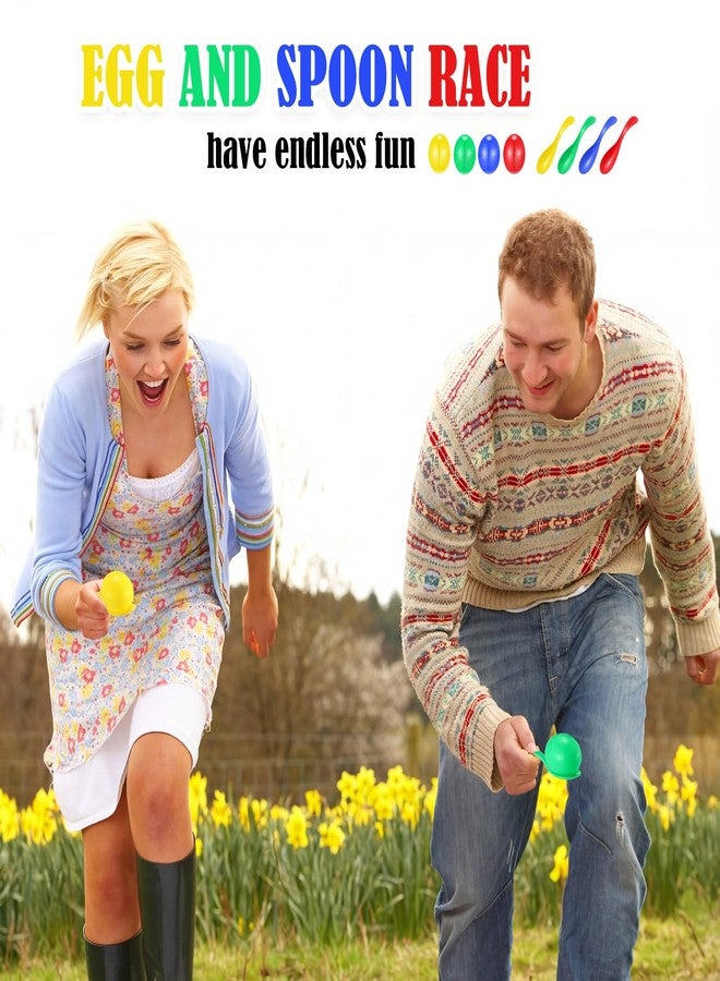 Charniol 12 Pieces Potato Sack Race Bags Outdoor Lawn Game with Egg and Spoon Running Game, 3 Legged Relay Race Band Carnival Plays Outside Backyard Field Day Birthday Party Plays for Adults, Family, Company - Image 3
