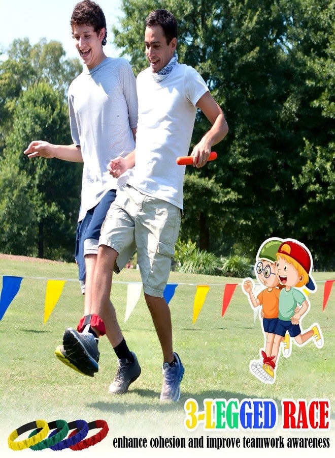 Charniol 12 Pieces Potato Sack Race Bags Outdoor Lawn Game with Egg and Spoon Running Game, 3 Legged Relay Race Band Carnival Plays Outside Backyard Field Day Birthday Party Plays for Adults, Family, Company - Image 4