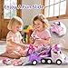 newcrave Cars Toys for 1 2 3 Year Old Girl 7in1 Carrier Truck Toy for Toddler Girls Friction Power Cars with Light Sound 1 2 3 Year Old Girl Birthday - Image 4