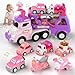 newcrave Cars Toys for 1 2 3 Year Old Girl 7in1 Carrier Truck Toy for Toddler Girls Friction Power Cars with Light Sound 1 2 3 Year Old Girl Birthday - Image 2