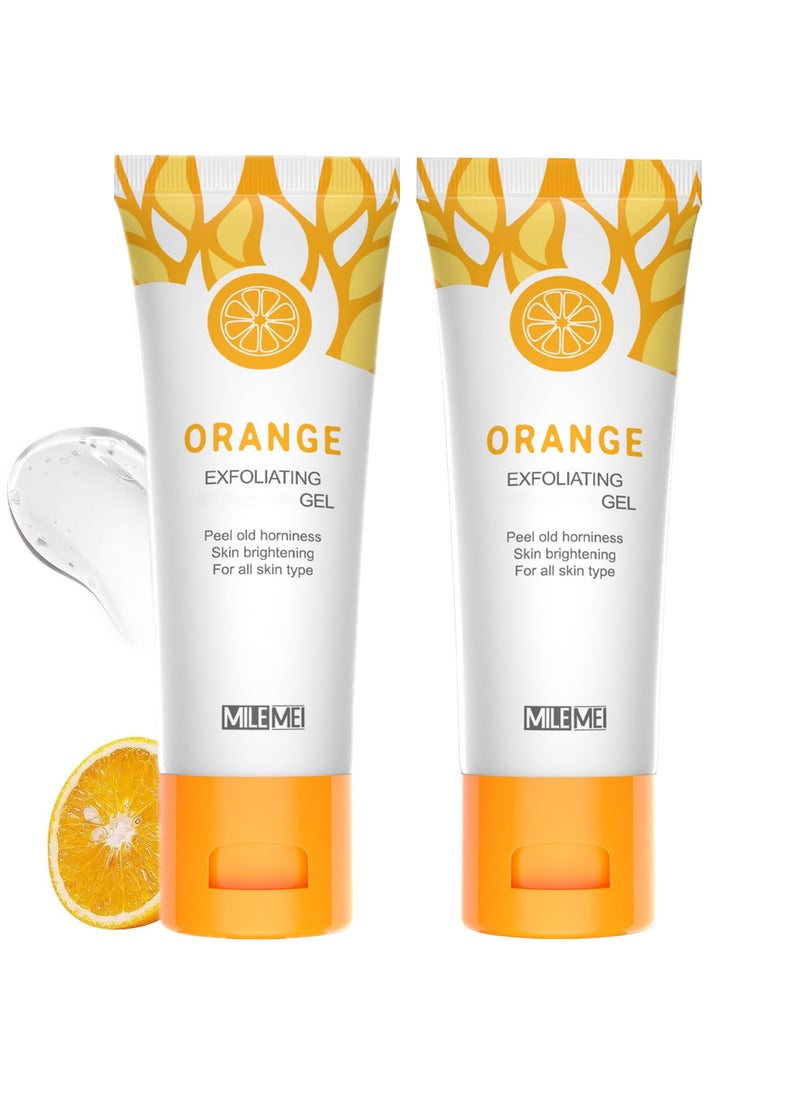 YG LianKai - 2PC  Orange Exfoliating Whitening Gel Scrub Face Body SkinNatural Orange Peeling Gel Face ScrubDeep Cleansing Moisturizing Facial Exfoliator Gluta Gmeelan Orange Exfoliating Whitening Scrub - Image 1