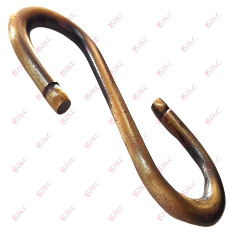 JKC Brass S Hooks for Hanging JhulaHanging a Decorative ItemsJoola Chain Hook Approx 95mm Rod Brass Finish Pack of 2 - Image 3