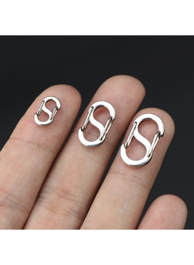 LULAOLIU LULAOLIU Titanium Carabiner Clips 6PCS Dual Snap Hook Small Keychain Spring Clasps for Camping Fishing Hiking Keychain Accessories (mini) - Image 4