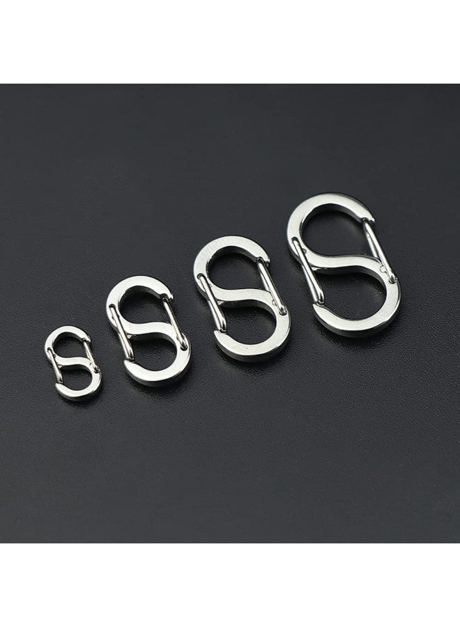 LULAOLIU LULAOLIU Titanium Carabiner Clips 6PCS Dual Snap Hook Small Keychain Spring Clasps for Camping Fishing Hiking Keychain Accessories (mini) - Image 1