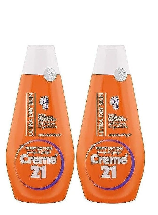 Creme 21 Body Lotion For Dry Skin With Almond Oil And Vitamin E Pack Of 2 250ml - Image 1