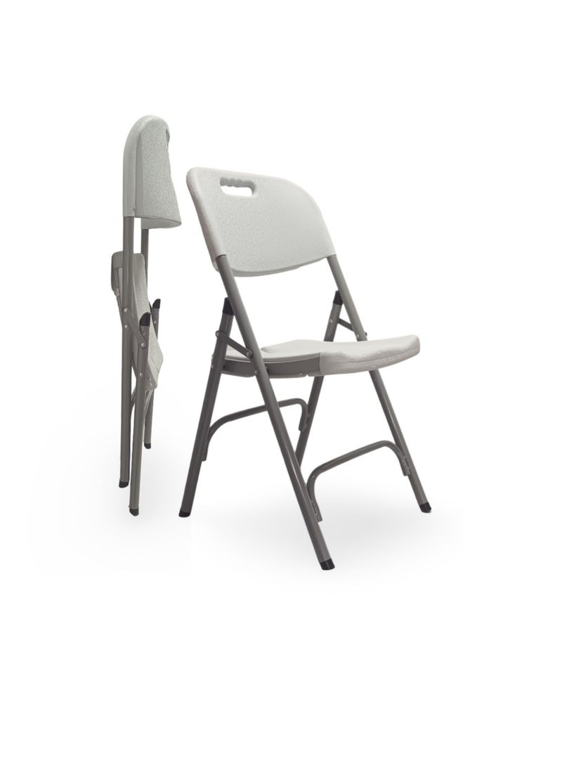 2 Pieces Pack Portable folding chairs ‎- Light-Grey Color