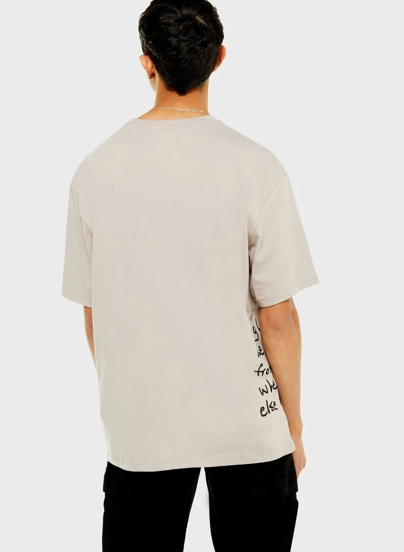 TOPMAN Tupac Collage Oversized T-Shirt