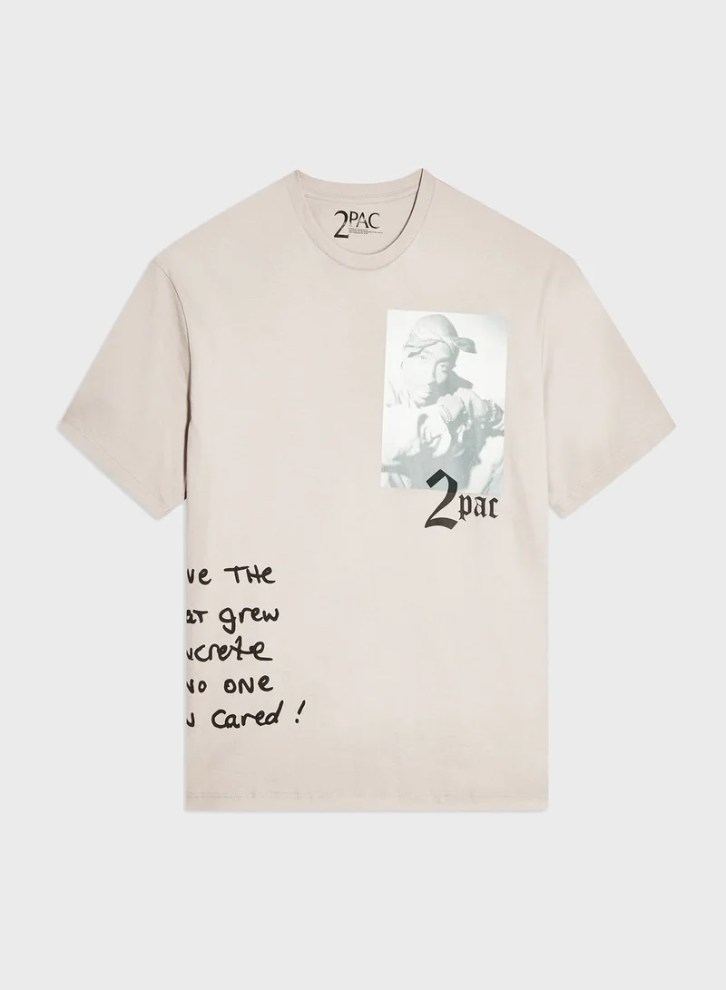 TOPMAN Tupac Collage Oversized T-Shirt