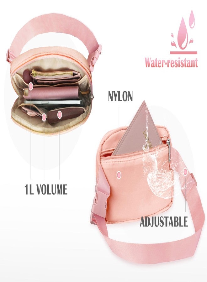 COSHAYSOO Small Waist Fanny Pack Belt Bag with Initial Letter Patch Adjustable Strap for Women Teen Girl Traveling Gym Hiking, Crossbody Travel Purse Cross Body Trendy Preppy Pouch, Pink Chenille, - Image 3