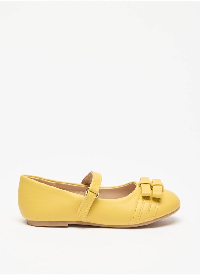 Flora Bella By Shoexpress Girls Casual Hook & Loop Round Toe Ballerinas  - Image 3