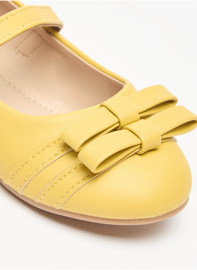 Flora Bella By Shoexpress Girls Casual Hook & Loop Round Toe Ballerinas  - Image 5
