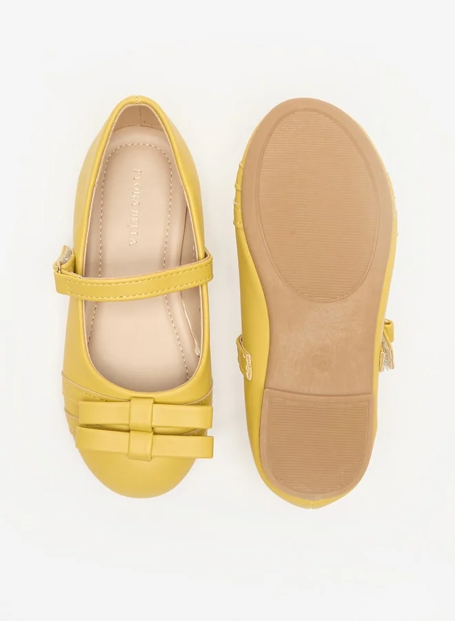 Flora Bella By Shoexpress Girls Casual Hook & Loop Round Toe Ballerinas