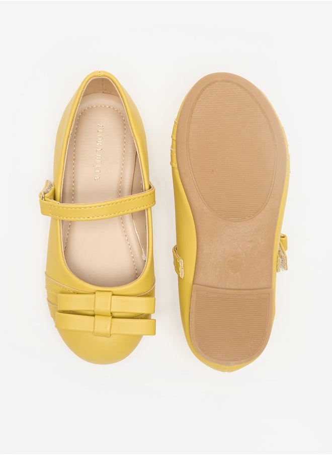 Flora Bella By Shoexpress Girls Casual Hook & Loop Round Toe Ballerinas  - Image 4